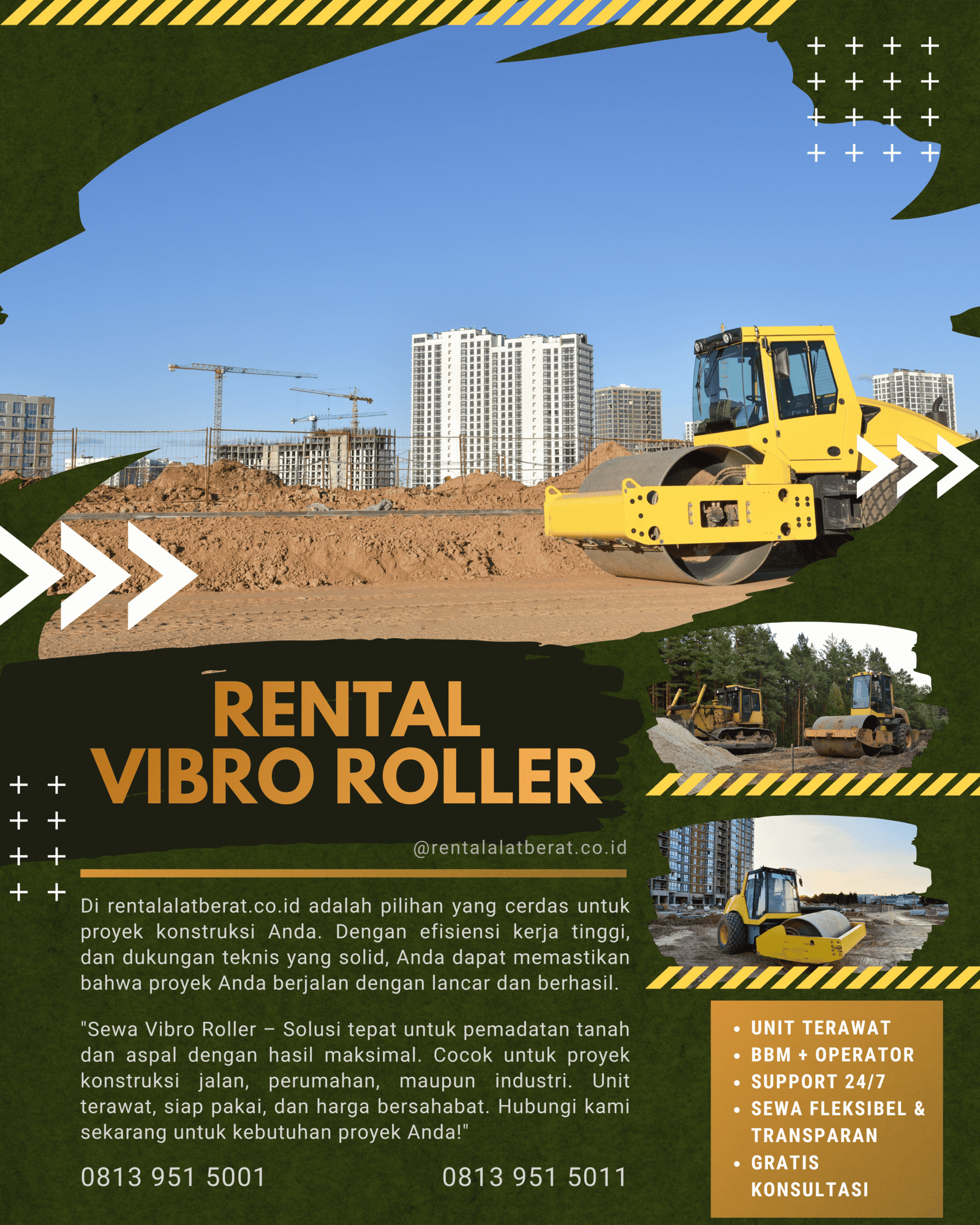 Sewa Vibro Roller 6-20 Ton untuk Pemadatan Tanah 2026